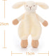 Apricot Lamb Stuffed Animals Security Blanket, White Bunny Rabbit Character, Luxury Snuggler Plush, 10 Inches