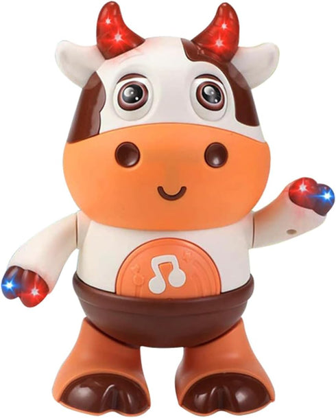 Zhenfala Dancing Cow Toy for Babies - Electric Musical Plush Cow with Fun