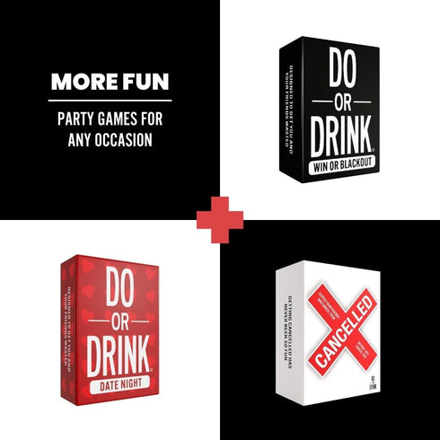 Do or Drink Act Out or Black Out Charades - Fun Adult Drinking Card Game with 350 Prompts for Game Night