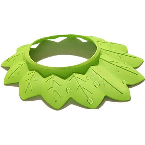Baby Shower Soft Bath Head, Leaf Shaped Elastic Bath Safety Hat, Shower Visor for Toddler Baby Kids Washing Hair