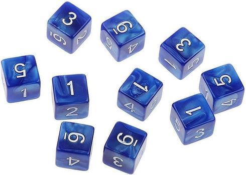 Yiotfandoll 10PCS D6 16mm 6 Polyhedral Dice Dice Acrylic Sided Dice Double Colors Game Dice for RPG MTG DND Dice Table