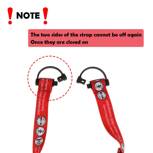 Hooshing Kids Baby Safety Seat Belt - Adjustable Supermarket Shopping Cart Belt, Chair Seat Belts Red
