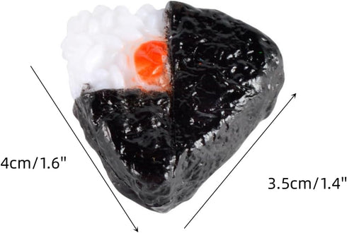 6 Pcs Fake Susi Simulated Onigiri Lifelike Food Model Artificial Lifelike Susi for Home Kitchen Display Photography