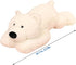 Weighted Stuffed Animals, 19.7in 3.3lbs Cute White Bear Plush Pillow for Adults and Kids