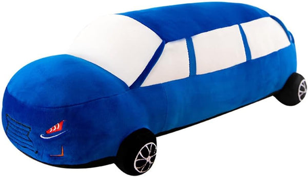 XIZHI Cute Tractor Plush Toy - Soft Stuffed Car Pillow, Long Sedan Blue Plushie Gifts for Kids Birthday