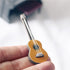 Healifty Base Guitar, 2PCS Wooden Miniature Guitar Dollhouse Musical Instrument Photo Props