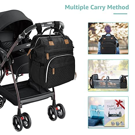 Backpack, DERJUNSTAR Baby Diaper Bag Diaper Changing Station, Baby Bags for Boys Girls,Waterproof Changing Pad,USB