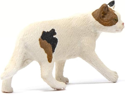 Schleich Farm World - Realistic American Shorthair Cat Toy - Brown and White - Ages 3+