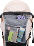 Baby Stroller Organizer Pocket with Two Storage Pockets, Detachable Straps for Nappy Baby Cloth Diaper (Grey)