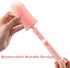 6 In1 Set Baby Bottle Brush Kit,Portable Silicone Bottle Brush Cleaner with Straw Brush,Nipple Brush,Drying Rack,Soap