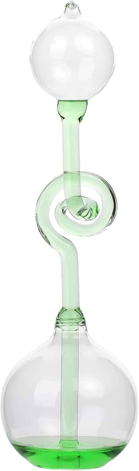 Office Thinking Hand Boiler, Glass Science Energy Transfer Experiment Thermometer Spiral Glass Toy Gifts (Green)