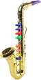 EXCEART Kids Saxophone Toy - Plastic Musical Wind Instrument with 8 Rhythms, Metallic Golden for Early Education