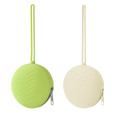 Nupoopy 2-Pack Silicone Pacifier Holder Case- Portable Pacifier Cover Pouch Bag, Pacifier Storage