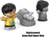 Fisher-Price Little People Big Helpers Family - FTL15 Replacement Part with Asian Dad Figure, Black Hair