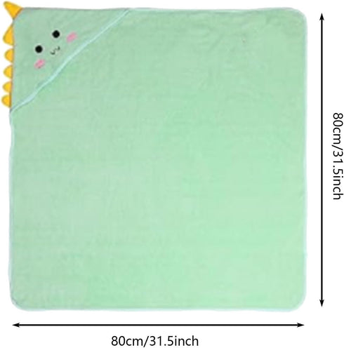 Generic Swimming Set Baby Hooded Towel Super Absorbent Soft Coral Fleece Bath Towels with Animal Designs for Newborns