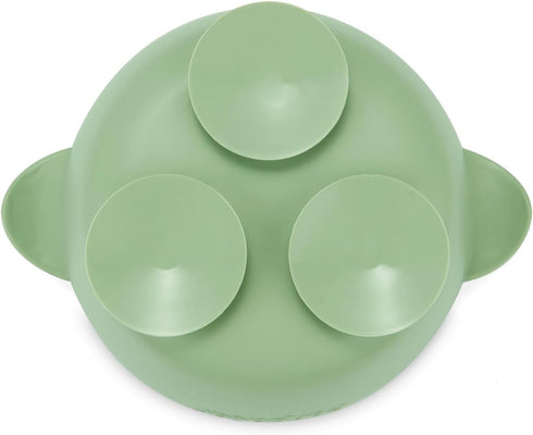 PandaEar 3 Pack Baby Suction Bowls - Stay Put Silicone Food Bowl for Babies Led Weaning, BPA-Free (Blue/Green/Brown)