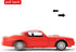 1:36 Compatible Pontiac Firebird Trans Am Toy Car, Diecast Pull Back Model, Doors Open, Gift (Red)