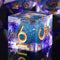Beholder's Dice Set, 7 PCS Sharp Edge Flower Liquid Core Resin Handmade Dice with Gift Box for RPG