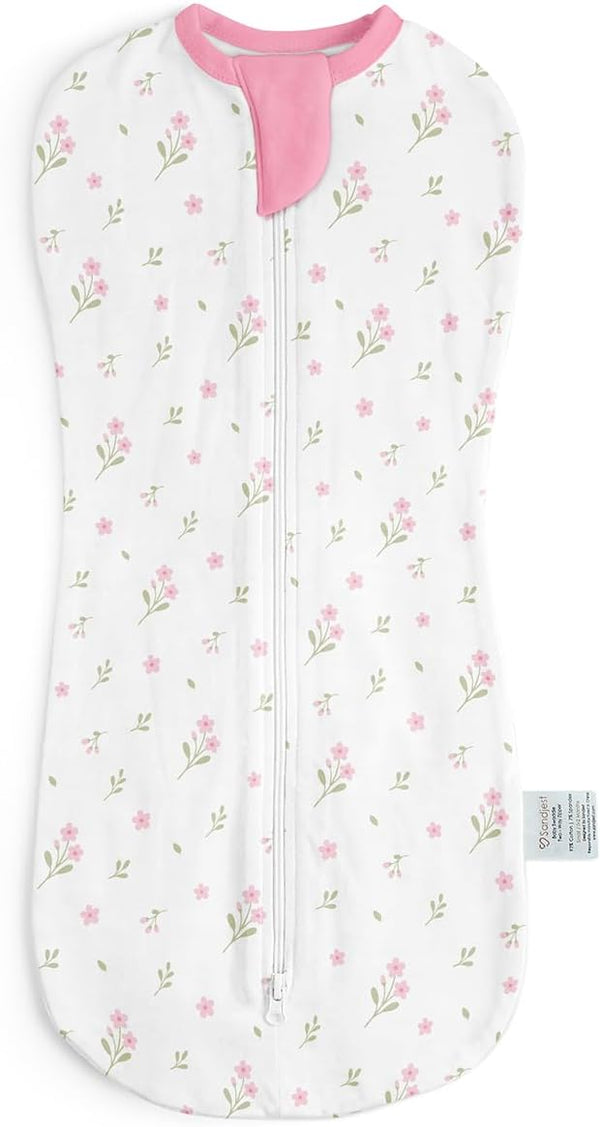 Baby Swaddle 0-2 Months, Cotton Arm-In Zipper Sleep Sack, Wearable Blankets Wrap