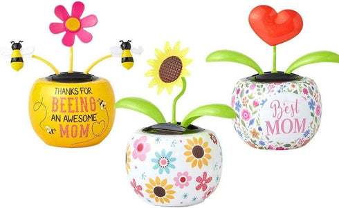 Sunflower Solar Dancing Toy, Solar Powered Animated Dancer for Car Dashboard Decoration