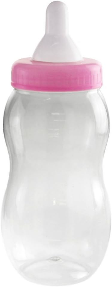 Homeford Jumbo Plastic Baby Milk Bottle Coin Bank - 15-Inch Light Pink