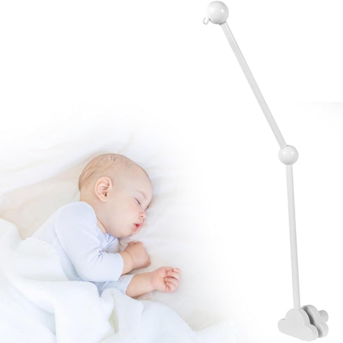 Abizarch 27inch Baby Crib Mobile Arm, Wooden Crib Mobile Holder, Angle Height Cot Mobile Arm, Crib Mobile Bed Bell