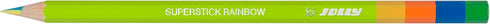 JOLLY Supersticks Set of 12 Premium European 4-Color Rainbow Pencils; Orange/Green/Blue/Yellow, Perfect for Adult and Kids Coloring by JOLLY