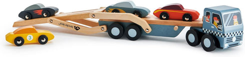 Tender Leaf Toys Car Transporter - Imaginative Play Gift for Children, Encourages Social Development