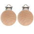 10PCS Natural Beech Wood Pacifier Suspender Clips, for Teething Grasping Toy, Charm
