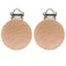 100PCS Natural Beech Wood Pacifier Suspender Clips, for Teething Grasping Toy, Charm