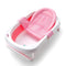 Breathable Mesh Newborn Baby Bath Mat, Adjustable Non-Slip Bath Seat Pad for Bathtub for 0-18 Months (Style 3-Pink)