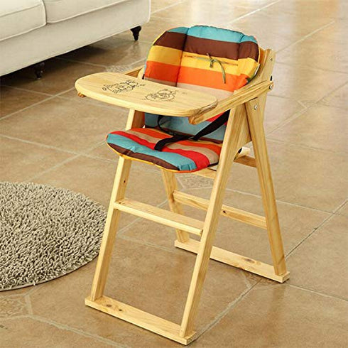 Rainbow Striped High Chair Cushion Liner - Water Resistant Mat Pad