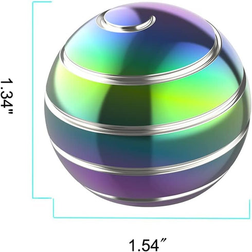1.54'' (39MM, Kinetic Desk Toy Ball, Kinetic Desktop Spinning Toys, Optical Illusion Toys for Anxiety, ADHD, Metal