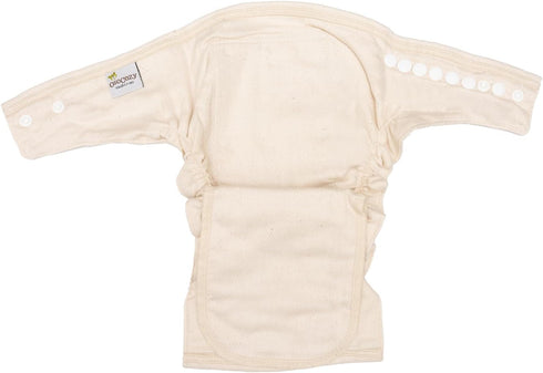 Osocozy 6 Count (Pack 1) 100% 1 7-18 lbs Two Sized Fitted Cloth Diaper - of - Soft, Durable and Absorbent Cotton
