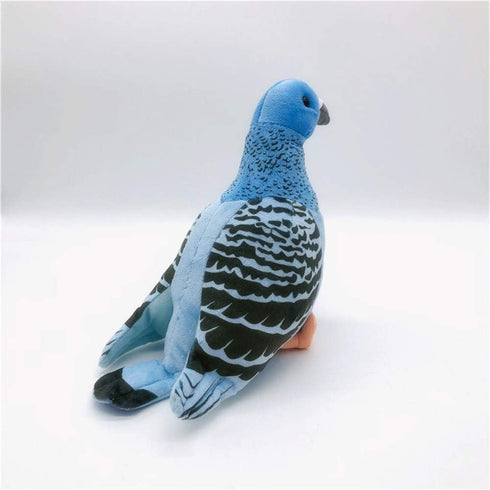Simulation White Pigeon Stuffed Animal Toy, 8 inch Rock Pigeon Toys, Cute Gift (Blue)