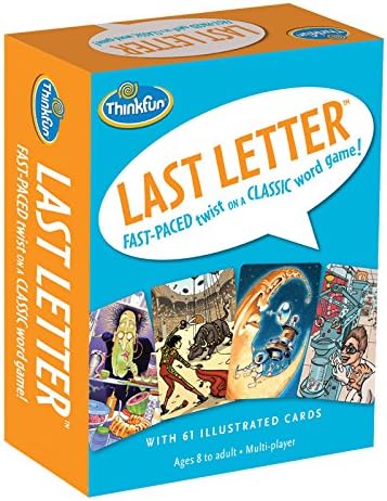 ThinkFun Last Letter Card Game - Quick Thinking Word Game | Engaging Artwork | Portable & Travel Friendly | Loved by Kids and Adults