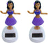 2Pcs Purple Solar Powered Dancing Hula Girl, Dashboard Decorations for Auto Interior Home Decor