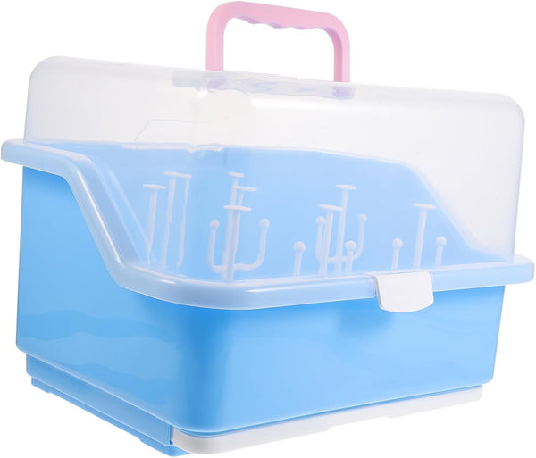 GALPADA Plastic Milk Bottle Drying Box Storage Organizer for Newborn Bottle Holder