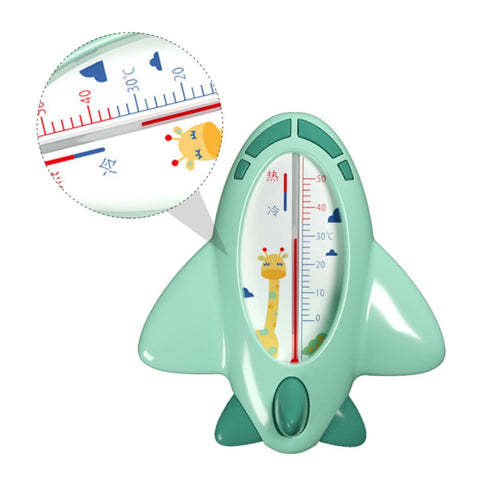 Swimming Bath Thermometer in Cartoon Plane Shape PP Material Water Temperature Monitor for Bathtub Pool and Fish Tank