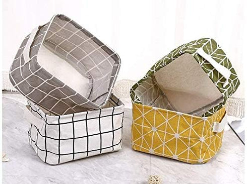 Mini Storage Basket Pack of 5 - Blend Storage Bins for Makeup, Book, Baby Toy, Home Decor Organizers