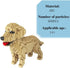 Building Block Animal Bricks, Golden Retriever Tiny Mini Block Dog Set, DIY 3D Toy for Kids or Adults, 950 Pieces