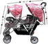 Weather Shield Double Popular for Swivel Wheel Stroller Universal Size Baby Rain Cover/Wind Shield Deal (Black)