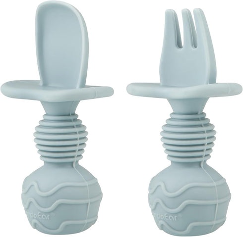 PandaEar 6 Pack Silicone Baby Spoons for Self Feeding | Infant Utensils for 6-12 Months | Baby Led Weaning Supplies
