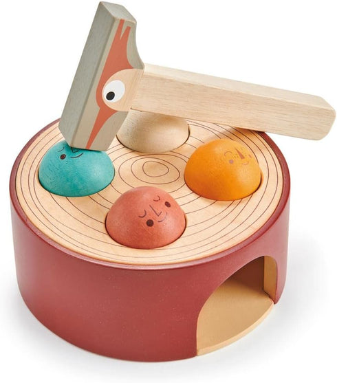 Tender Leaf Toys Woodpecker Game - Hammering Toy Set for Baby, Educational Toddler Toys for Fine Motor Skills