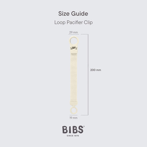 0+ BIBS Loop Pacifier Clip - Sleek, Secure One-Handed Operation, Fits All BIBS and Most Brands, Machine Washable, Slim