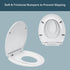 MermoGuiny Round Slow Close Toilet Seat with Toddler Seat Built In, Potty Training Seat, Easy to Install and Remove