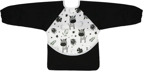 Infant Toddler Baby Waterproof Sleeved Bib, Bib with Sleeves&Pocket, 6-24 Months