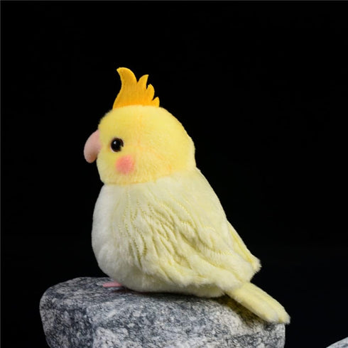 Nohito 4.9'' Yellow Cockatiel Parrot Plush Toy, Stuffed Animal, Cute Little Bird Gifts for Kids