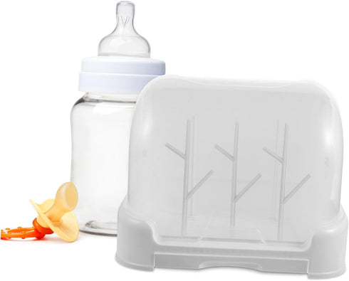 Countertop Bottle Drying Rack with Dustproof Cover Space-Saving Organizer for Bottles Pacifiers Accessories Fast