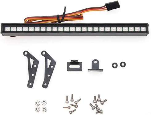 RC LED Light Bar Roof LED Lamp Kit, 20 Light Modes Control 155mm for 1/10 TRX-4 TRX-6 D90 HSP Redcat RC4WD Tamiya Axial